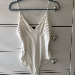 Cream white body suit